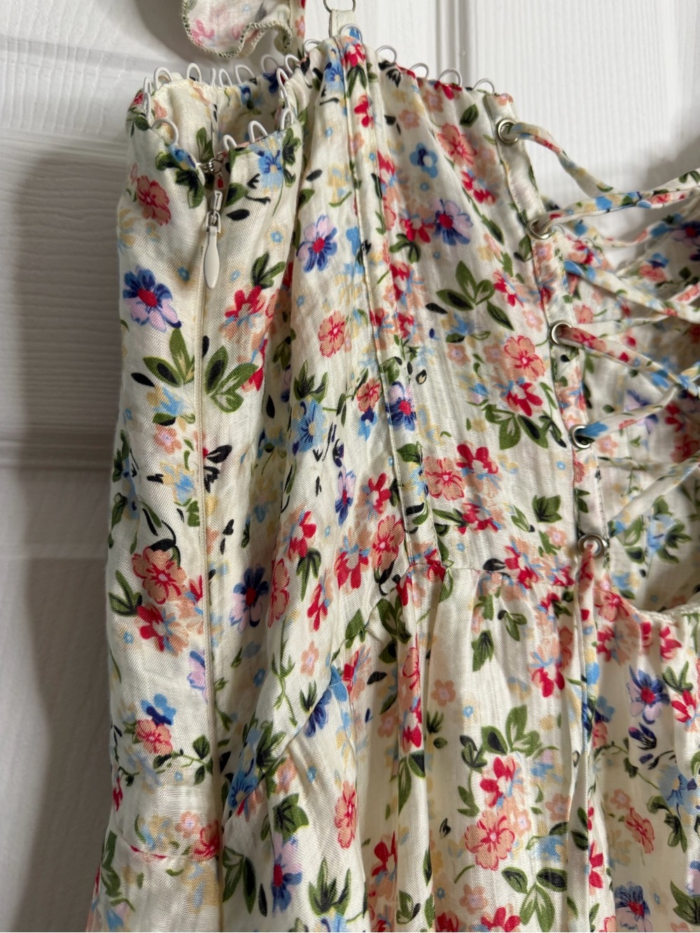 ASTR The Label Wedelia Floral Bustier Midi Dress XL NWT Corset Lace-Up Back - Picture 7 of 16